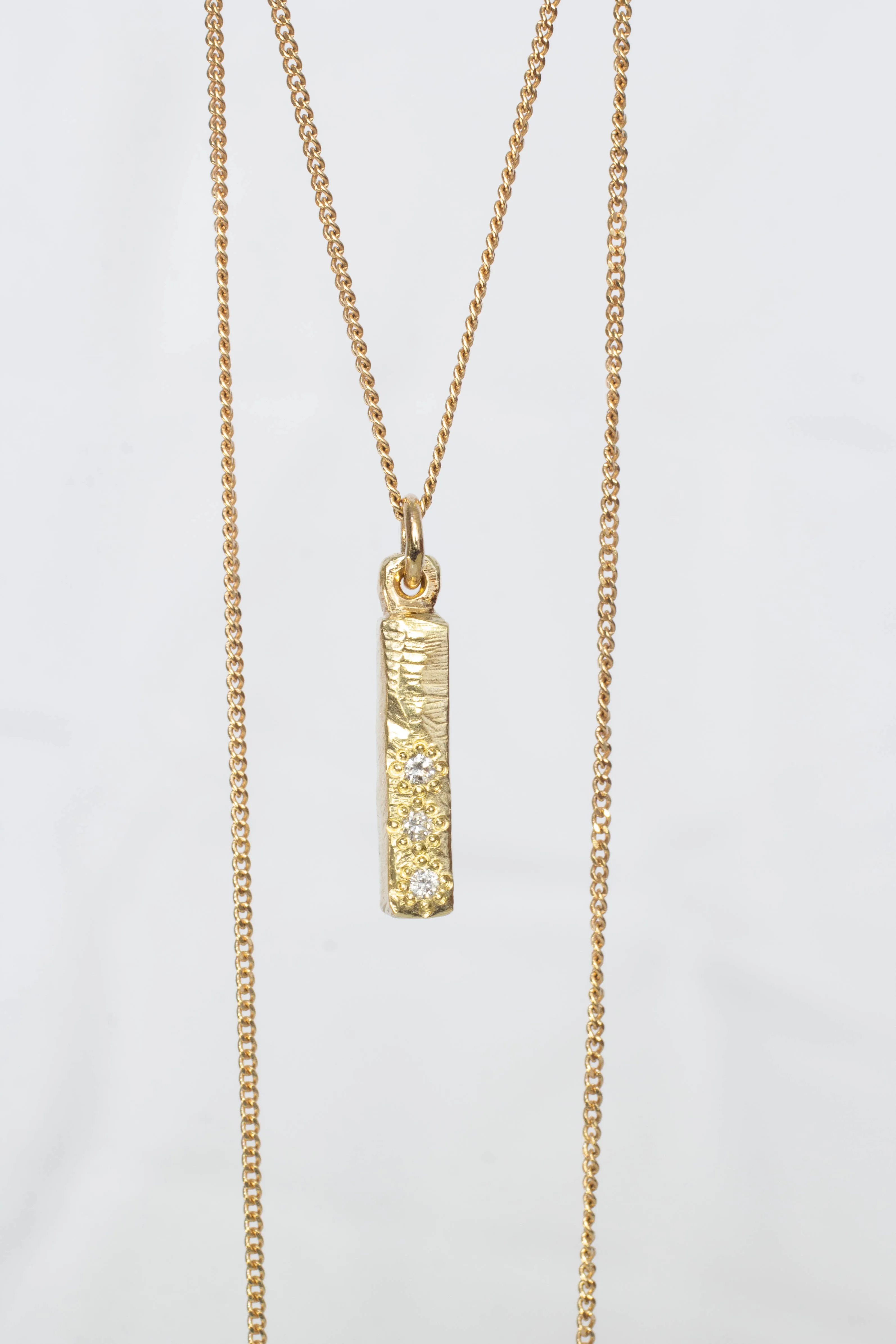 Pillar Pendant - Yellow Gold with Diamonds sold by Sophie Divett Jewelry product image thumbnail 4