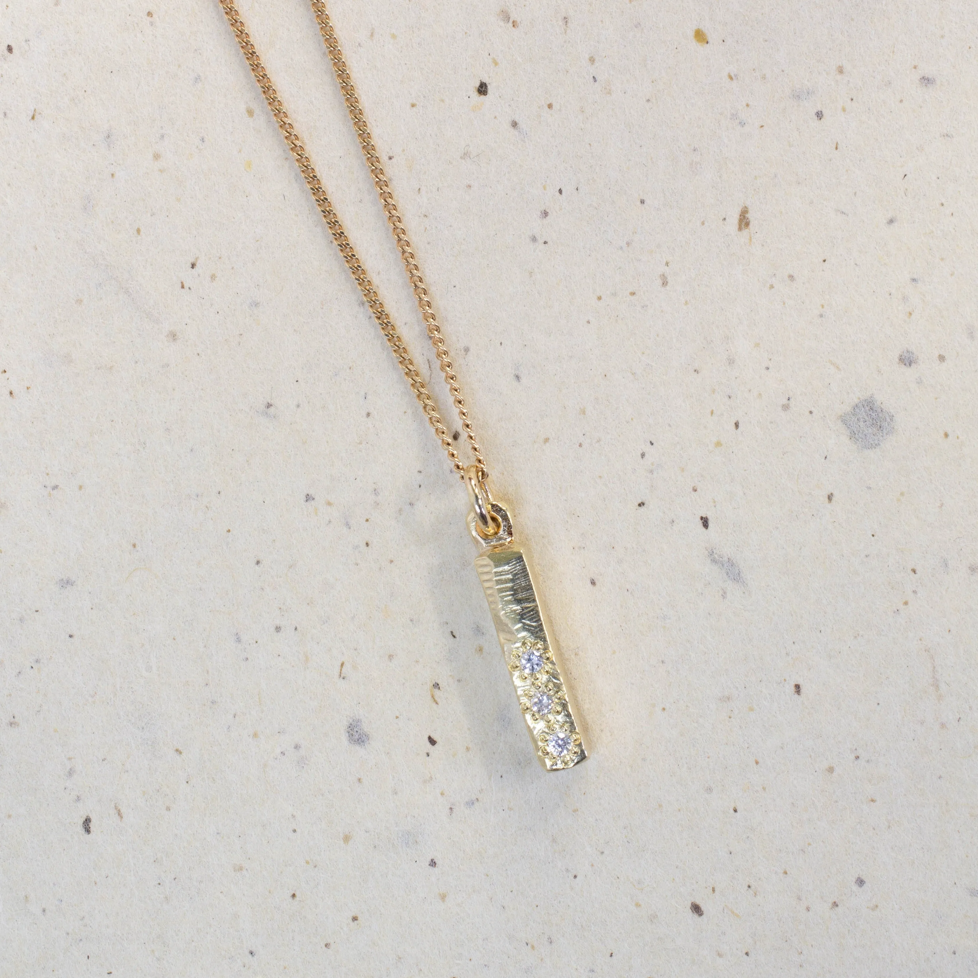 Pillar Pendant - Yellow Gold with Diamonds sold by Sophie Divett Jewelry product image thumbnail 3