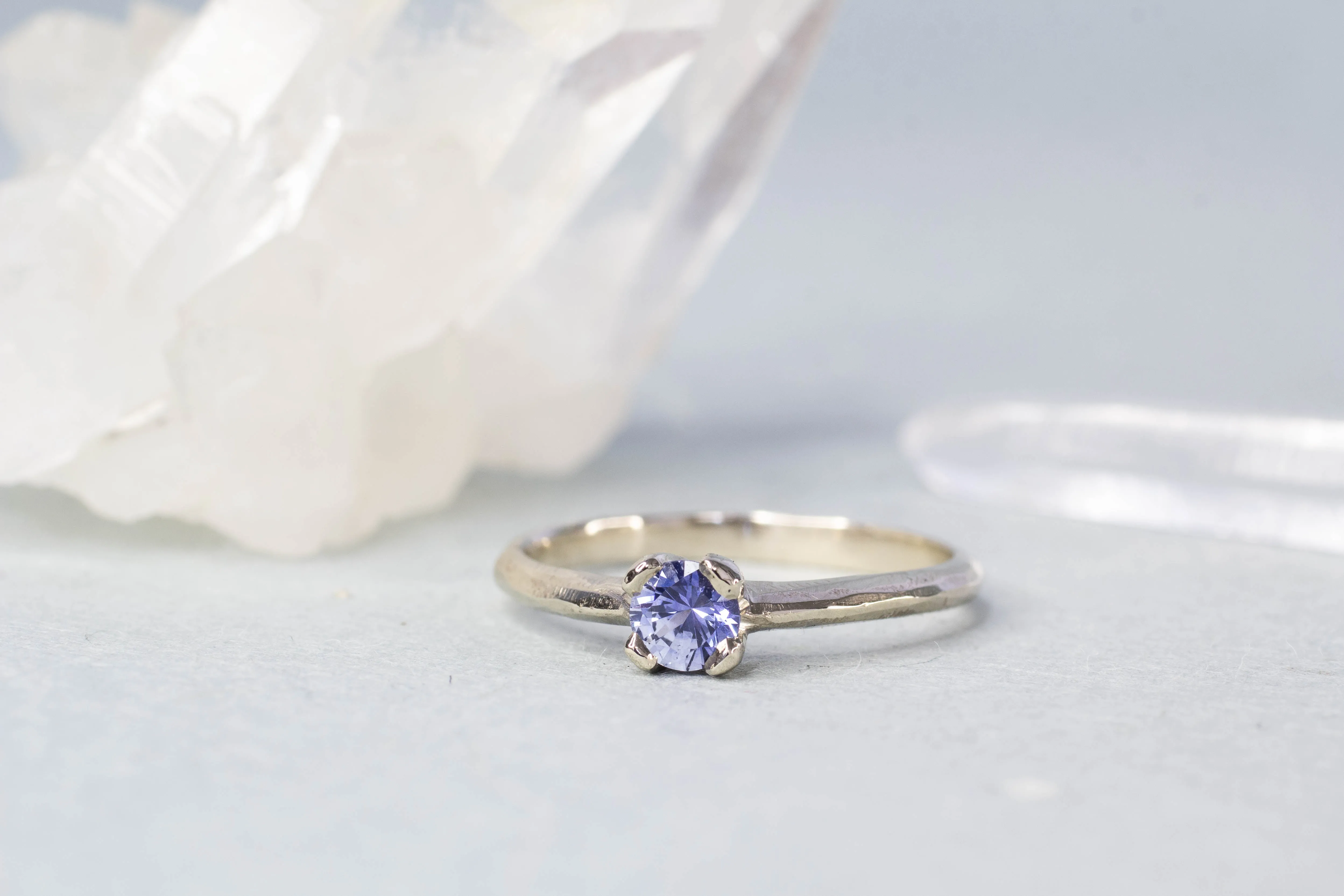 Droplet Ring - 14ct White Gold with Ceylon Sapphire sold by Sophie Divett Jewelry product image thumbnail 5