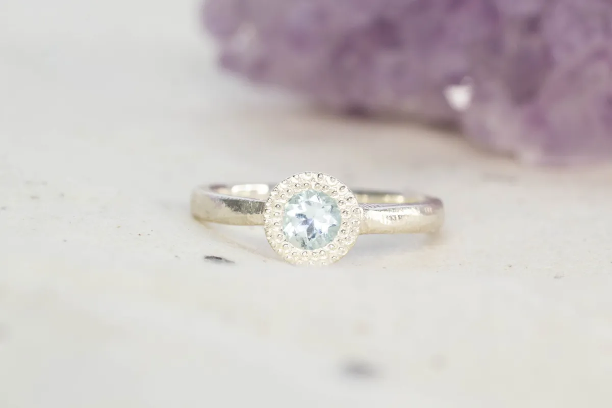 Pelagus Ring - Sterling Silver with Topaz sold by Sophie Divett Jewelry