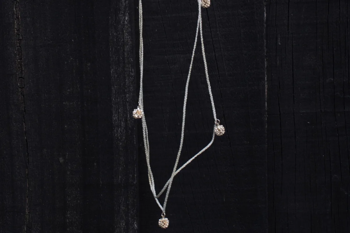 Seed Pod Necklace on Double Braided Cord - Sterling Silver sold by Sophie Divett Jewelry