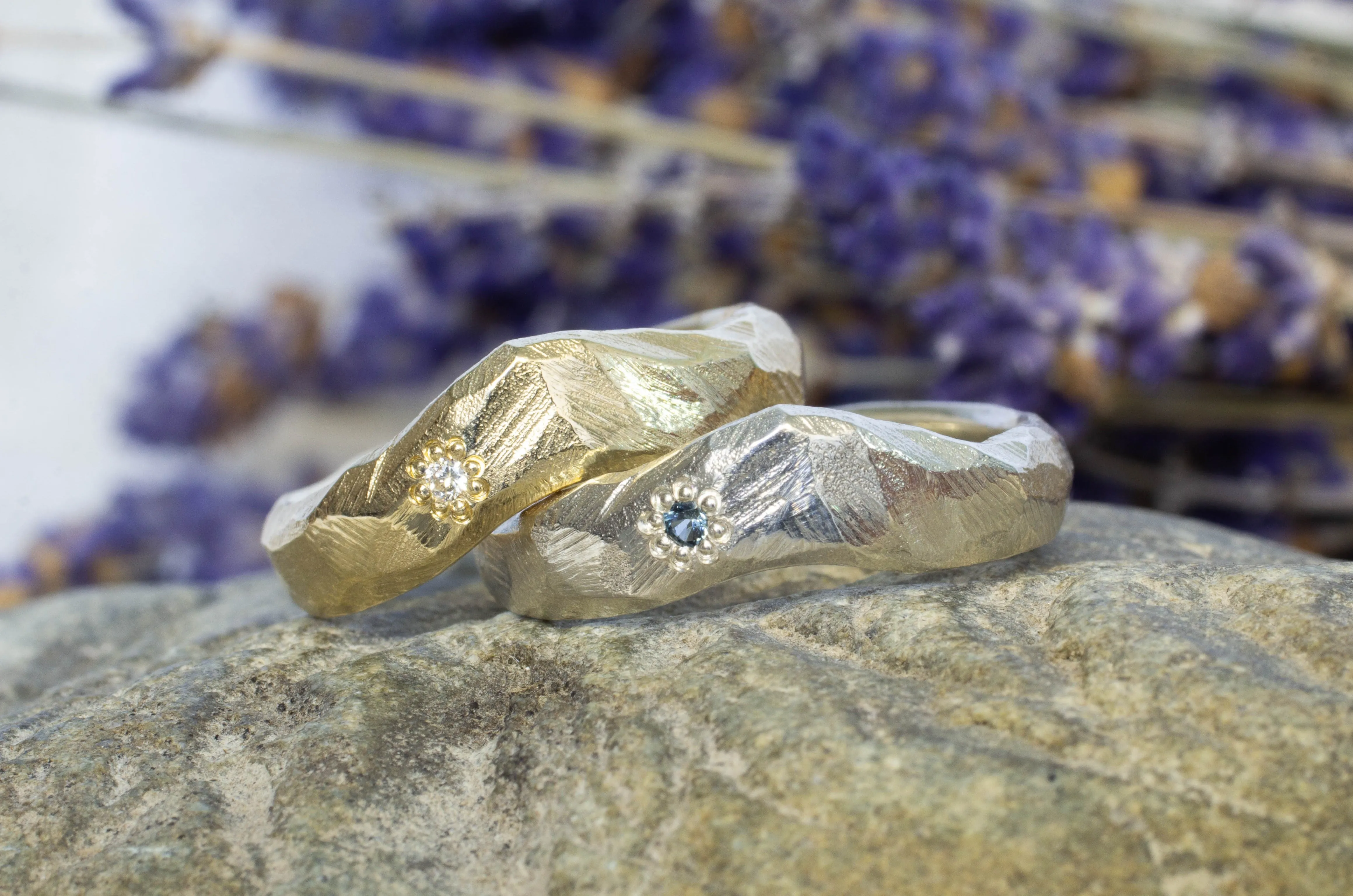 Fitted Wide Mountain Band sold by Sophie Divett Jewelry