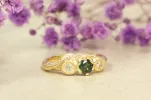 Artemis Ring - 9ct Yellow Gold with Sapphire and Diamonds sold by Sophie Divett Jewelry