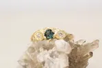 Artemis Ring - 9ct Yellow Gold with Sapphire and Diamonds sold by Sophie Divett Jewelry