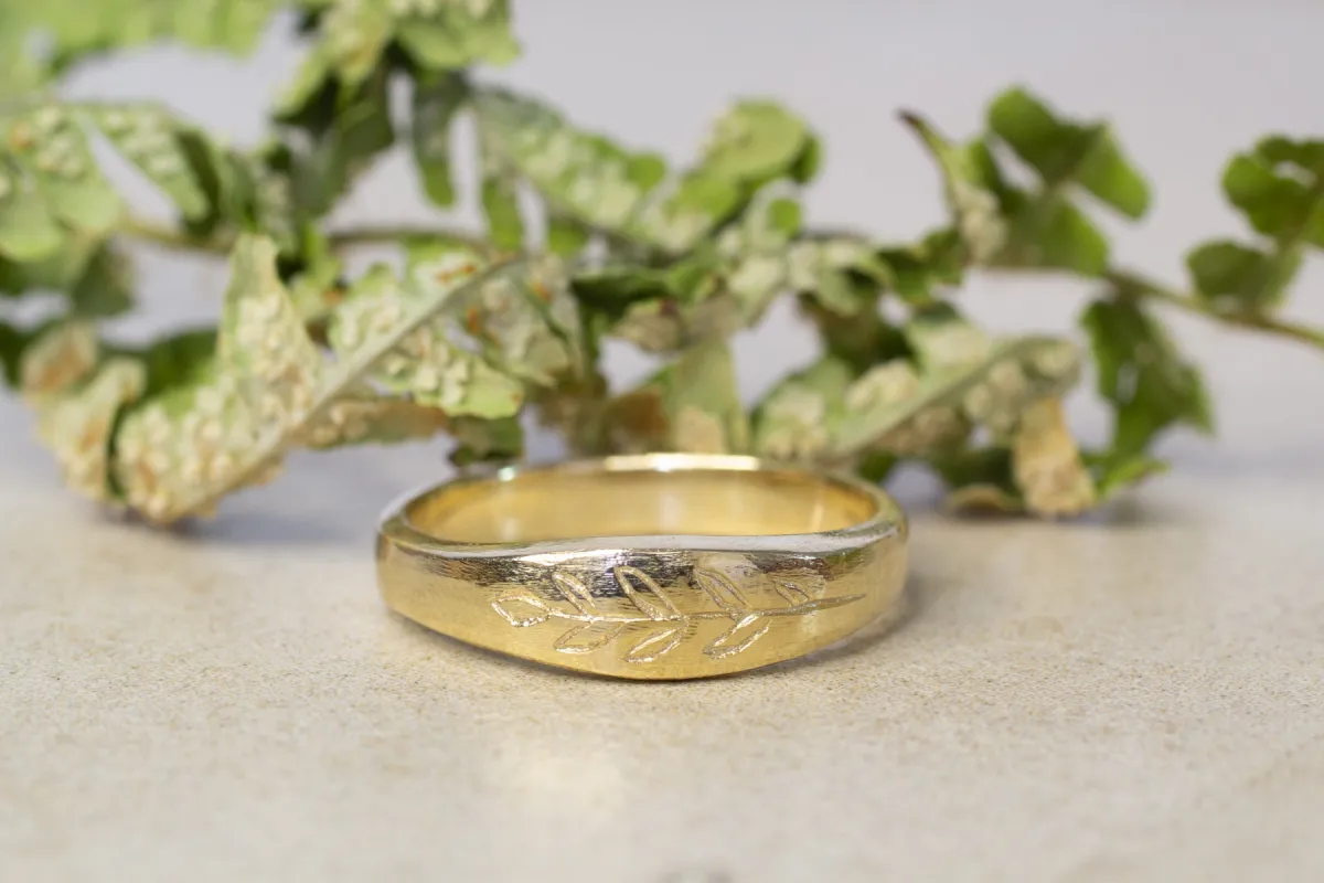 Leaf Signet Ring sold by Sophie Divett Jewelry