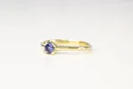 Droplet Ring - 14ct Yellow Gold with Ceylon Sapphire sold by Sophie Divett Jewelry