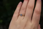 Droplet Ring - 14ct Yellow Gold with Ceylon Sapphire sold by Sophie Divett Jewelry