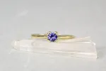 Droplet Ring - 14ct Yellow Gold with Ceylon Sapphire sold by Sophie Divett Jewelry