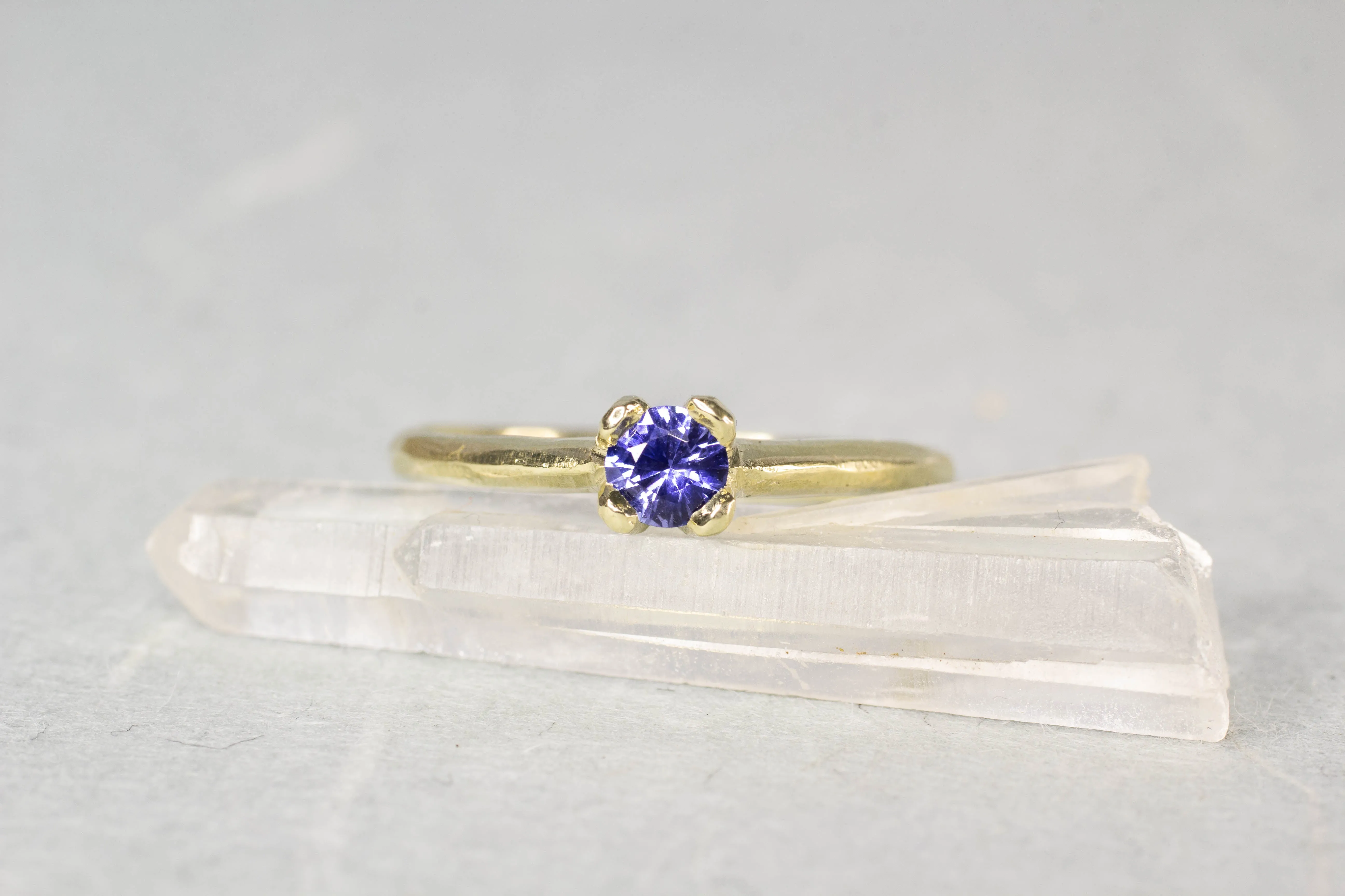 Droplet Ring - 14ct Yellow Gold with Ceylon Sapphire sold by Sophie Divett Jewelry product image thumbnail 2