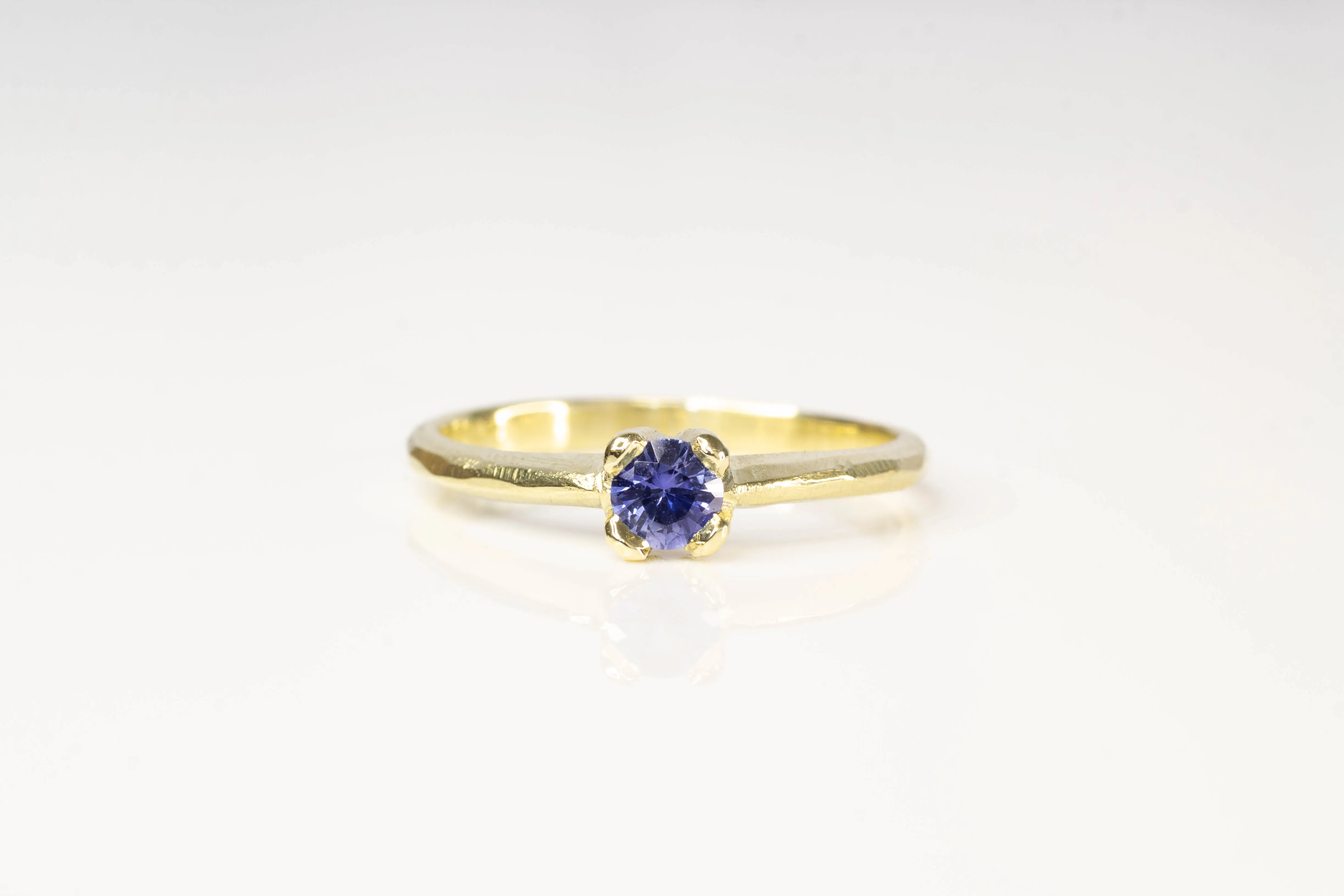 Droplet Ring - 14ct Yellow Gold with Ceylon Sapphire sold by Sophie Divett Jewelry
