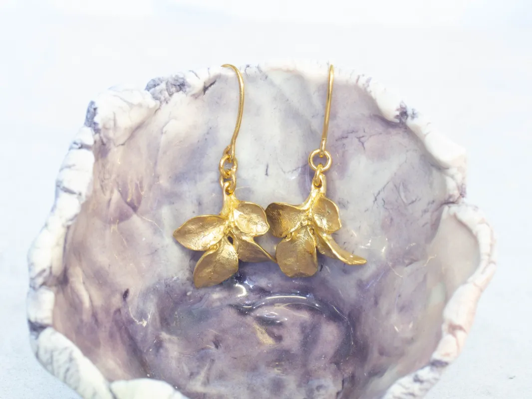 Four Leaf Earrings - Gold Plated sold by Sophie Divett Jewelry