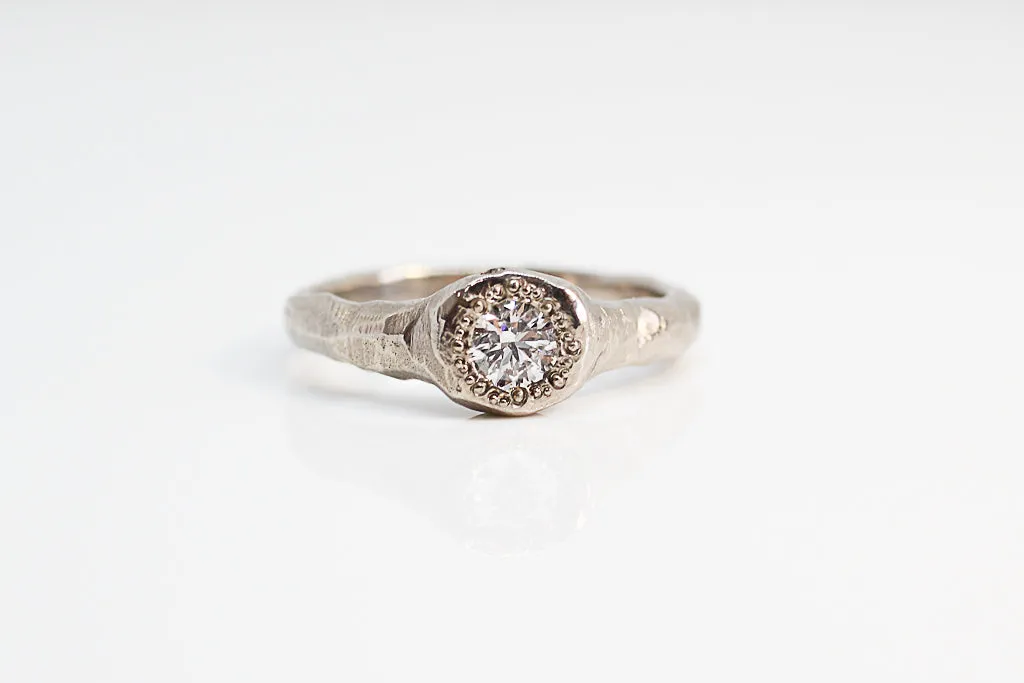 Spring Ring - 18ct white gold, .37ct white diamond sold by Sophie Divett Jewelry