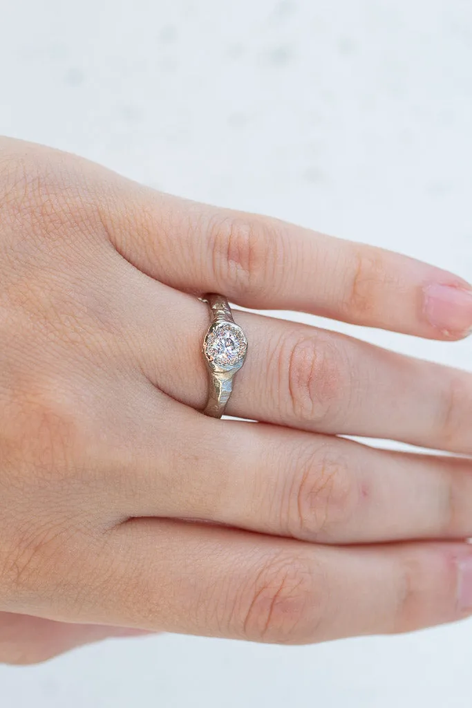 Spring Ring - 18ct white gold, .37ct white diamond sold by Sophie Divett Jewelry product image thumbnail 4