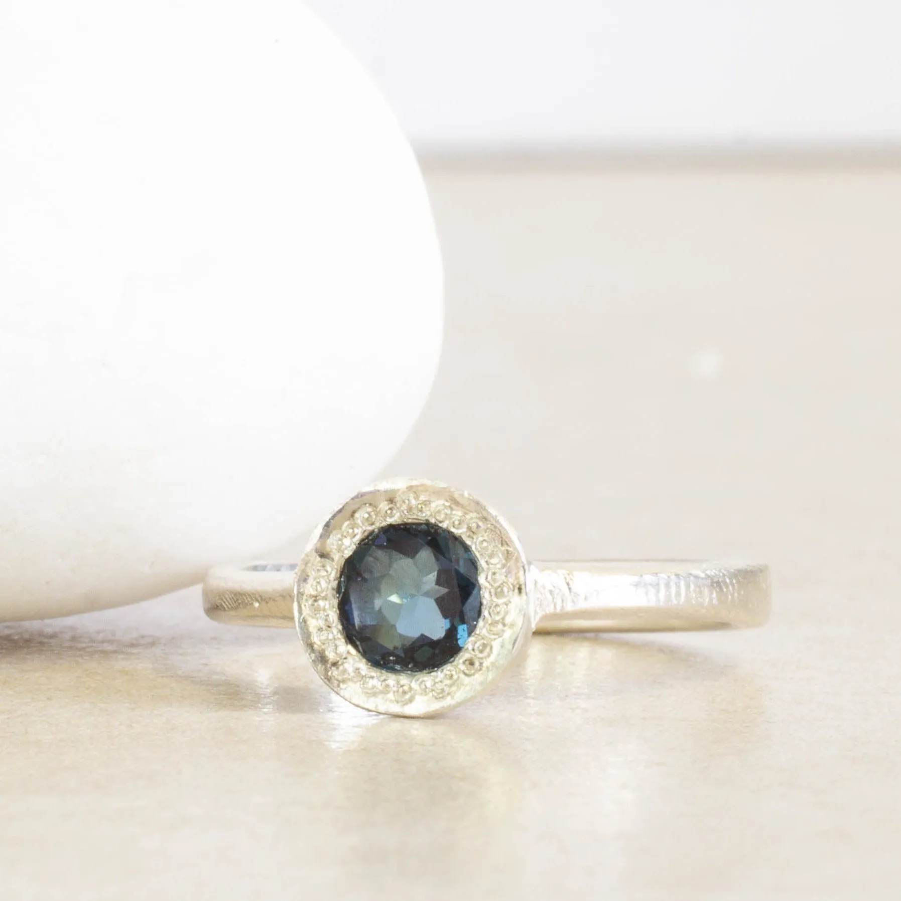Lota Ring - Sterling Silver with Dark Blue Topaz sold by Sophie Divett Jewelry product image thumbnail 5