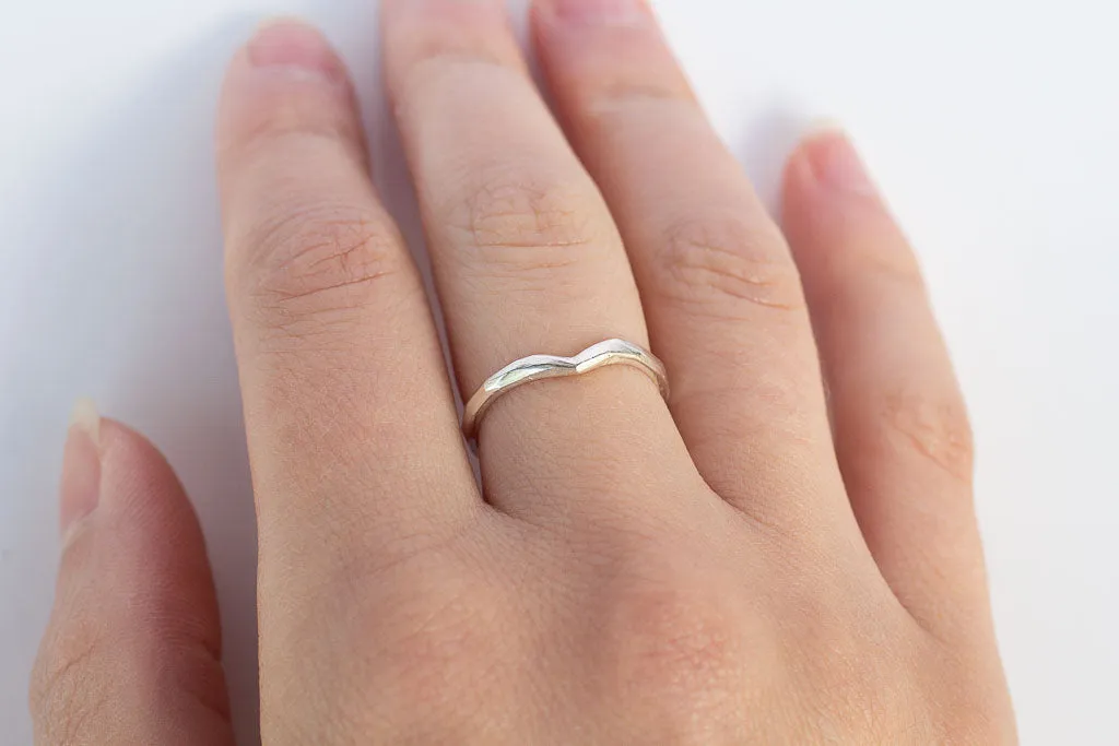 Peak Fitted Band - Sterling Silver sold by Sophie Divett Jewelry product image thumbnail 4