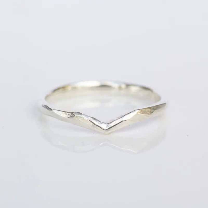 Peak Fitted Band - Sterling Silver sold by Sophie Divett Jewelry