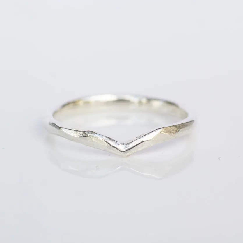 Peak Fitted Band - Sterling Silver sold by Sophie Divett Jewelry
