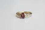Thalia Ring - Yellow Gold with Champagne Garnet & Diamonds sold by Sophie Divett Jewelry