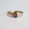 Thalia Ring - Yellow Gold with Champagne Garnet & Diamonds sold by Sophie Divett Jewelry