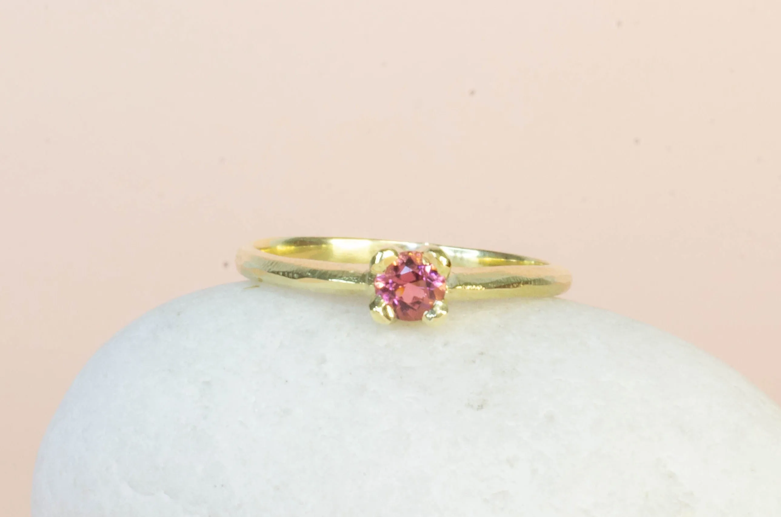 Droplet Ring - 14ct Yellow Gold with Pink Tourmaline sold by Sophie Divett Jewelry product image thumbnail 3