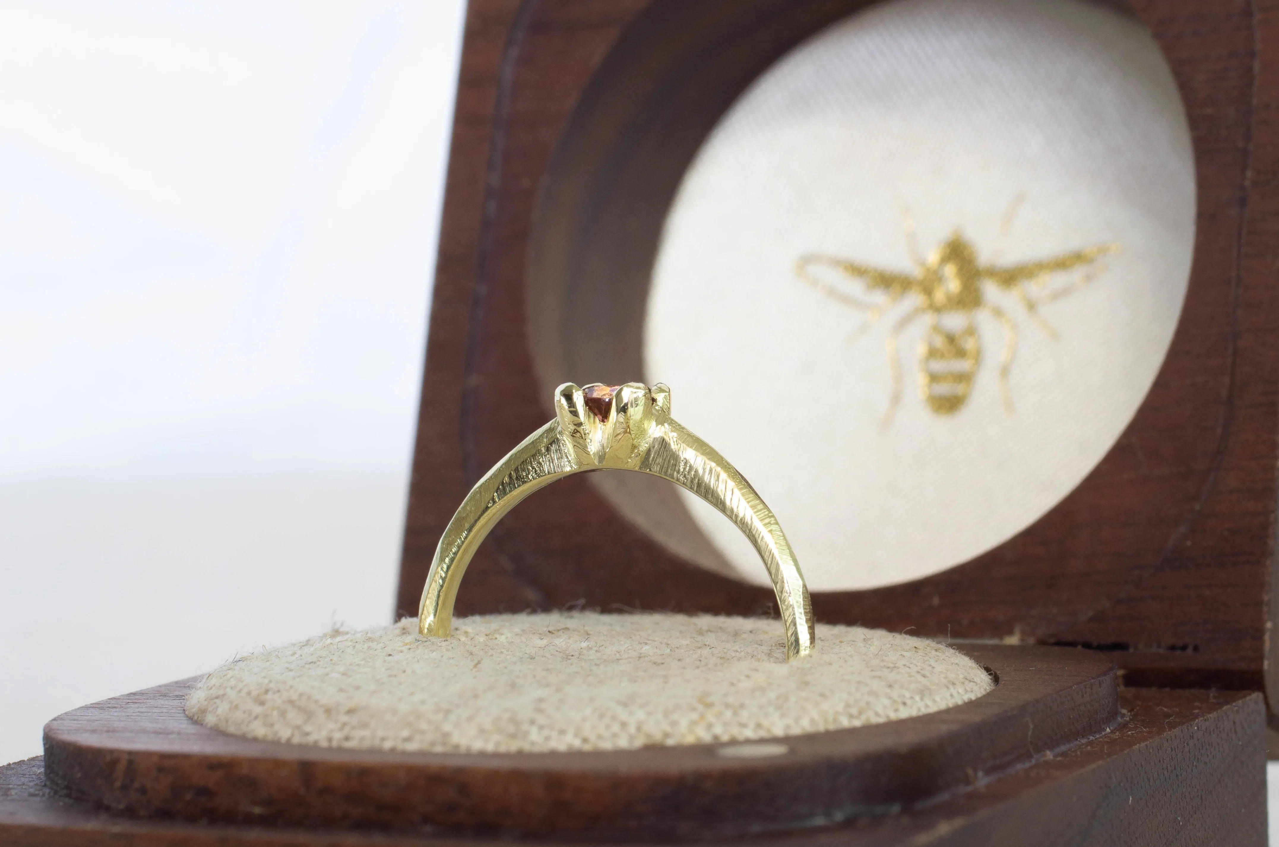 Droplet Ring - 14ct Yellow Gold with Pink Tourmaline sold by Sophie Divett Jewelry product image thumbnail 5