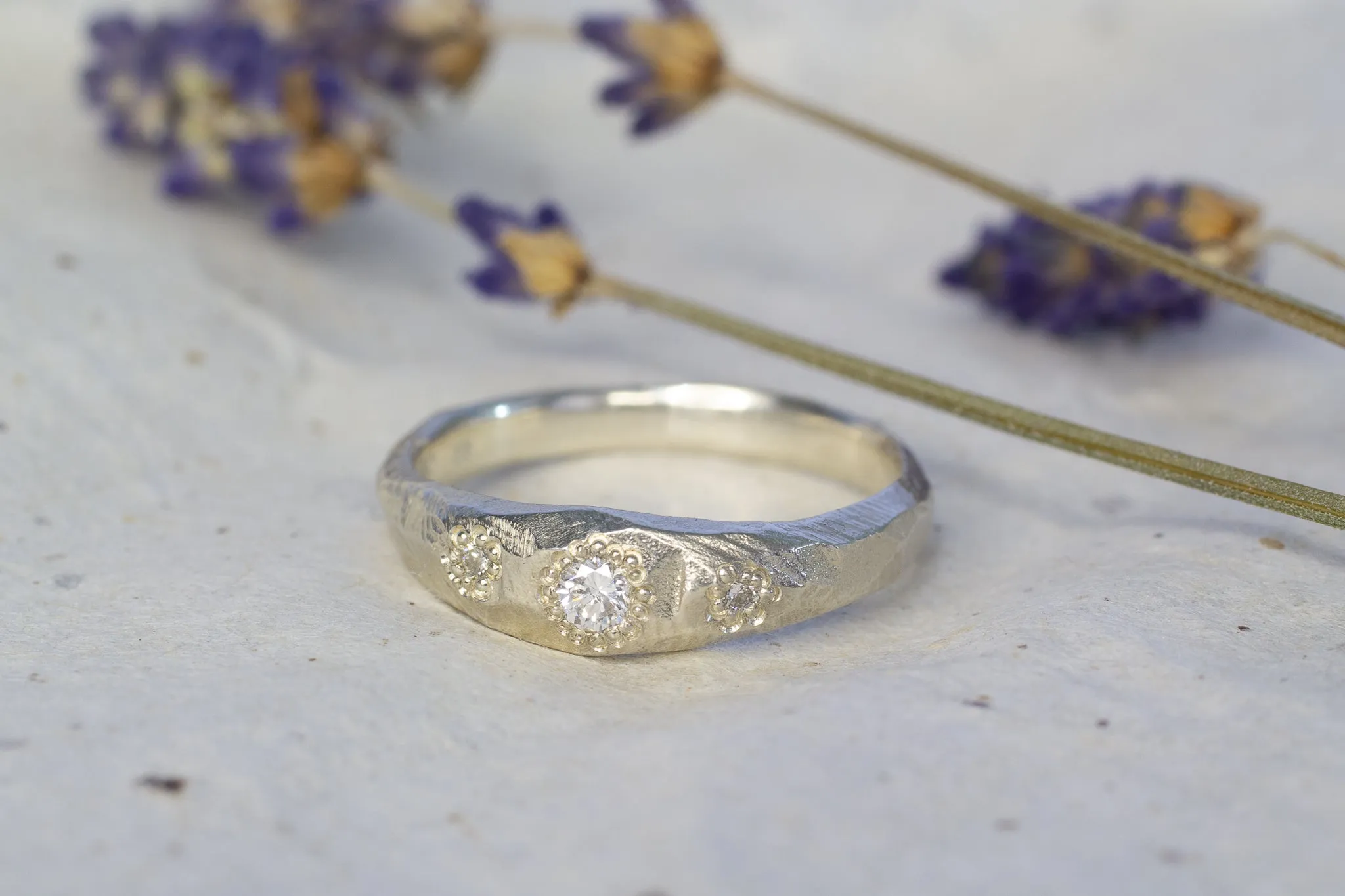 Hestia Ring - 9ct White Gold with Diamonds sold by Sophie Divett Jewelry