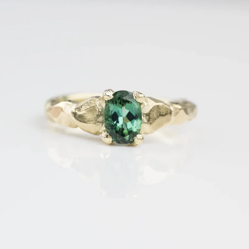 Thalia Ring- Yellow Gold with Green Tourmaline sold by Sophie Divett Jewelry