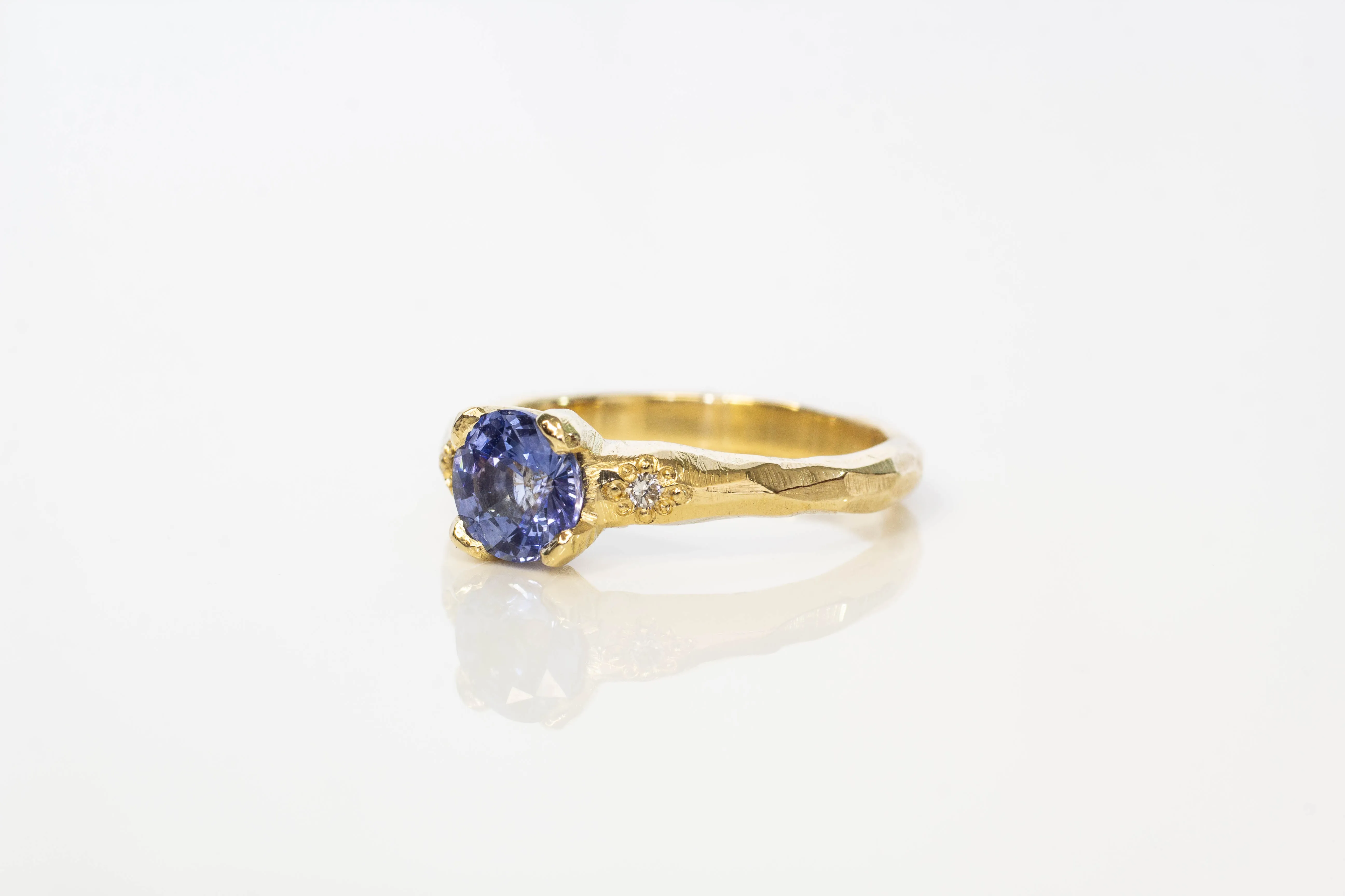Mira Ring - 18ct Yellow Gold with Ceylon Sapphire sold by Sophie Divett Jewelry product image thumbnail 3
