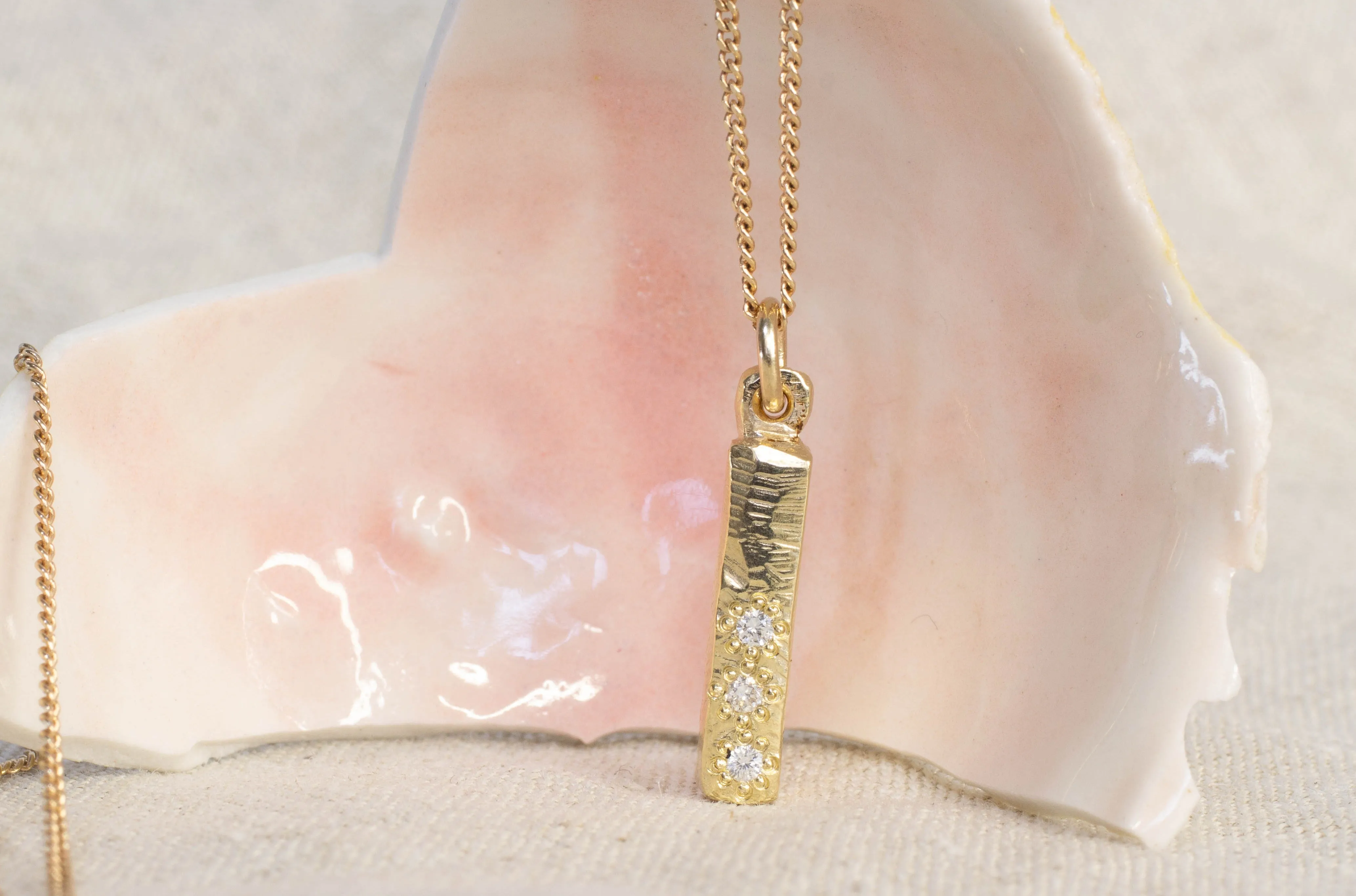 Pillar Pendant - Yellow Gold sold by Sophie Divett Jewelry product image thumbnail 2
