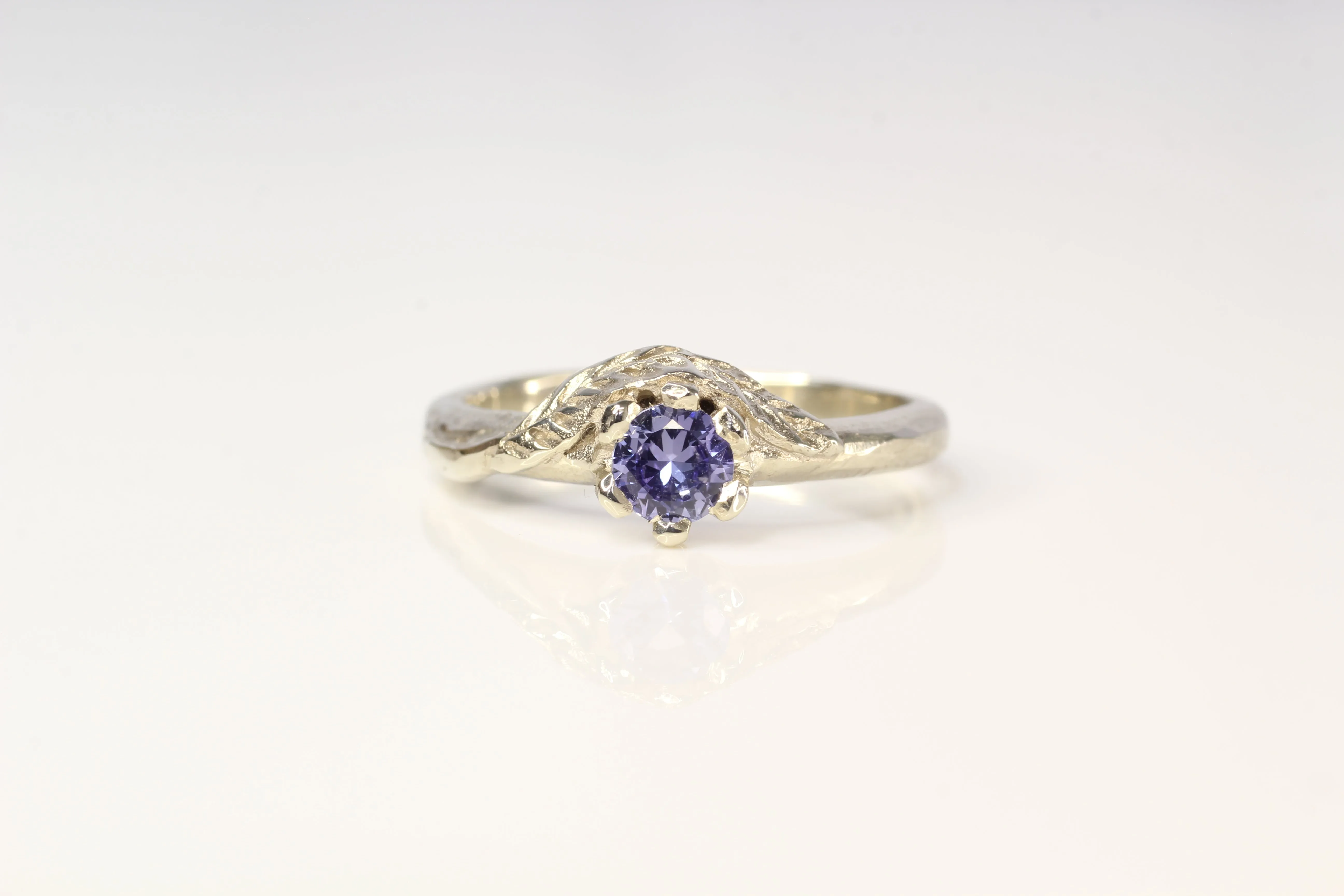 Cybele Ring - 14ct White Gold with Ceylon Sapphire sold by Sophie Divett Jewelry