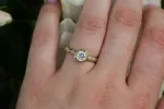 Vesper Ring - 9ct Yellow Gold with Moissanite and Diamonds sold by Sophie Divett Jewelry
