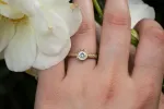 Vesper Ring - 9ct Yellow Gold with Moissanite and Diamonds sold by Sophie Divett Jewelry