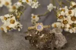 Vesper Ring - 9ct Yellow Gold with Moissanite and Diamonds sold by Sophie Divett Jewelry