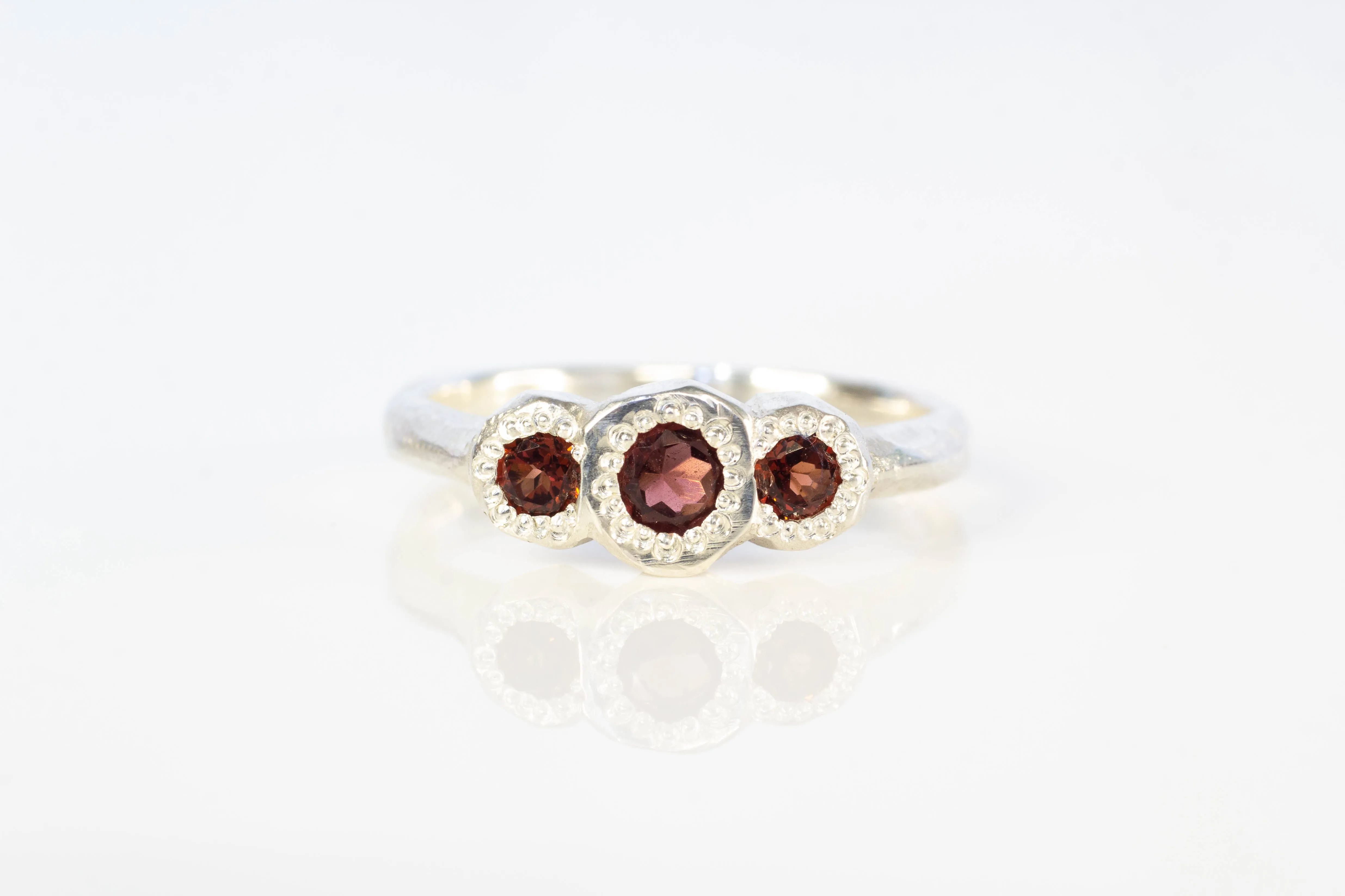 Torci Ring - Sterling Silver with Garnets sold by Sophie Divett Jewelry product image thumbnail 3