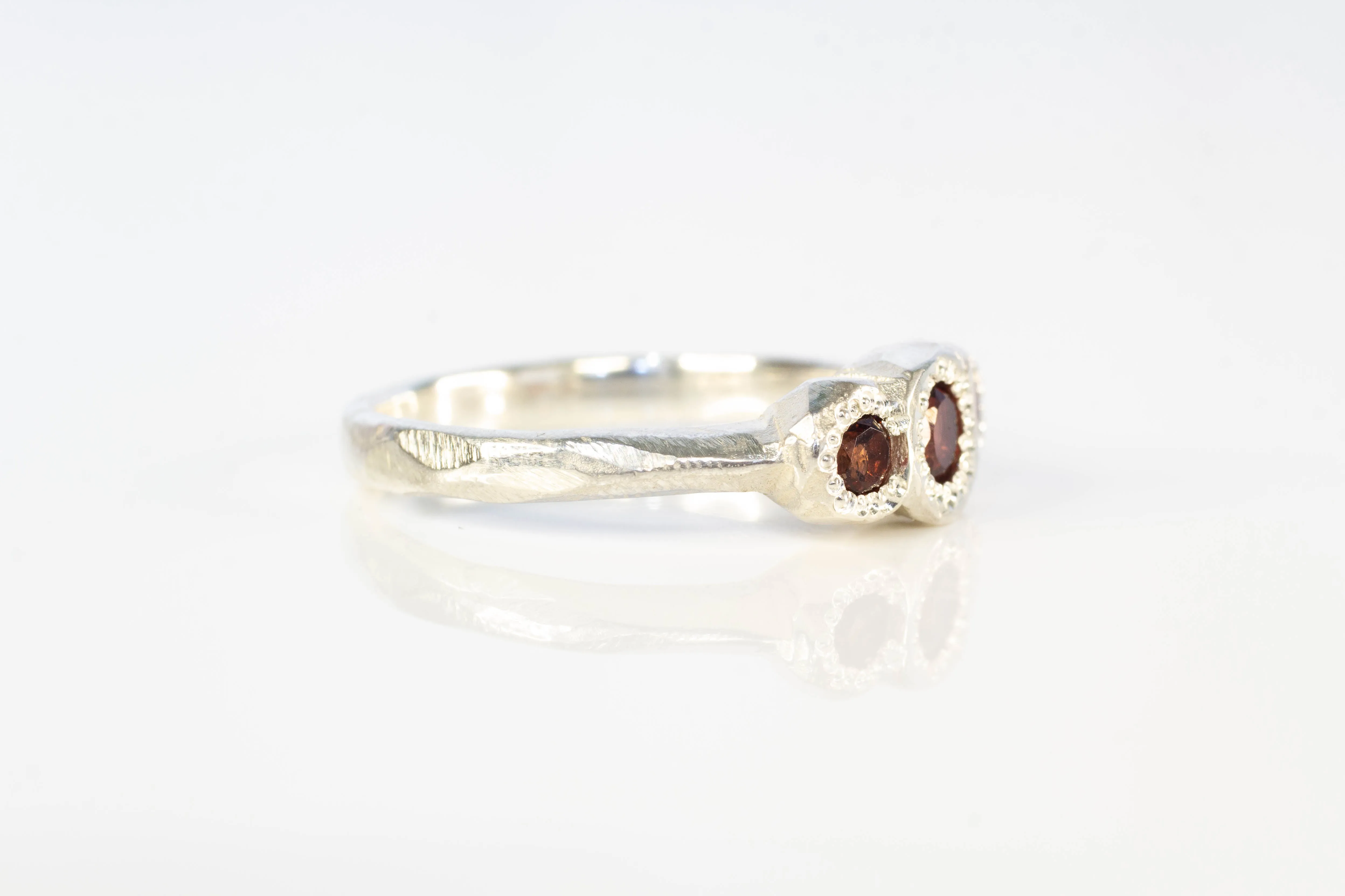 Torci Ring - Sterling Silver with Garnets sold by Sophie Divett Jewelry product image thumbnail 4