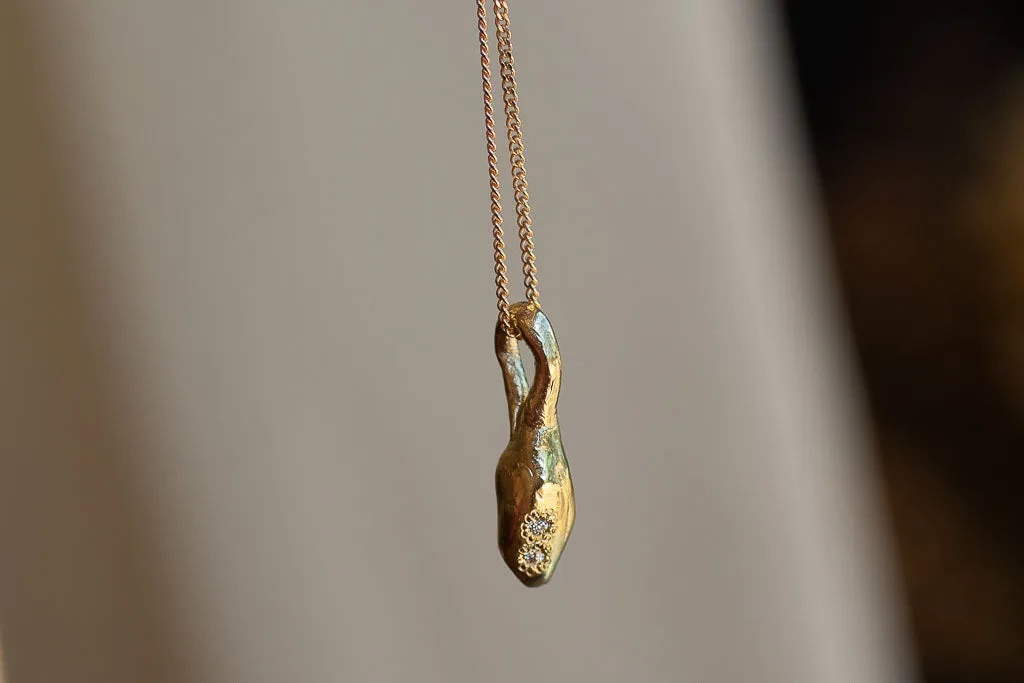 Grain Pendant - 9ct Yellow Gold with Diamonds sold by Sophie Divett Jewelry product image thumbnail 5
