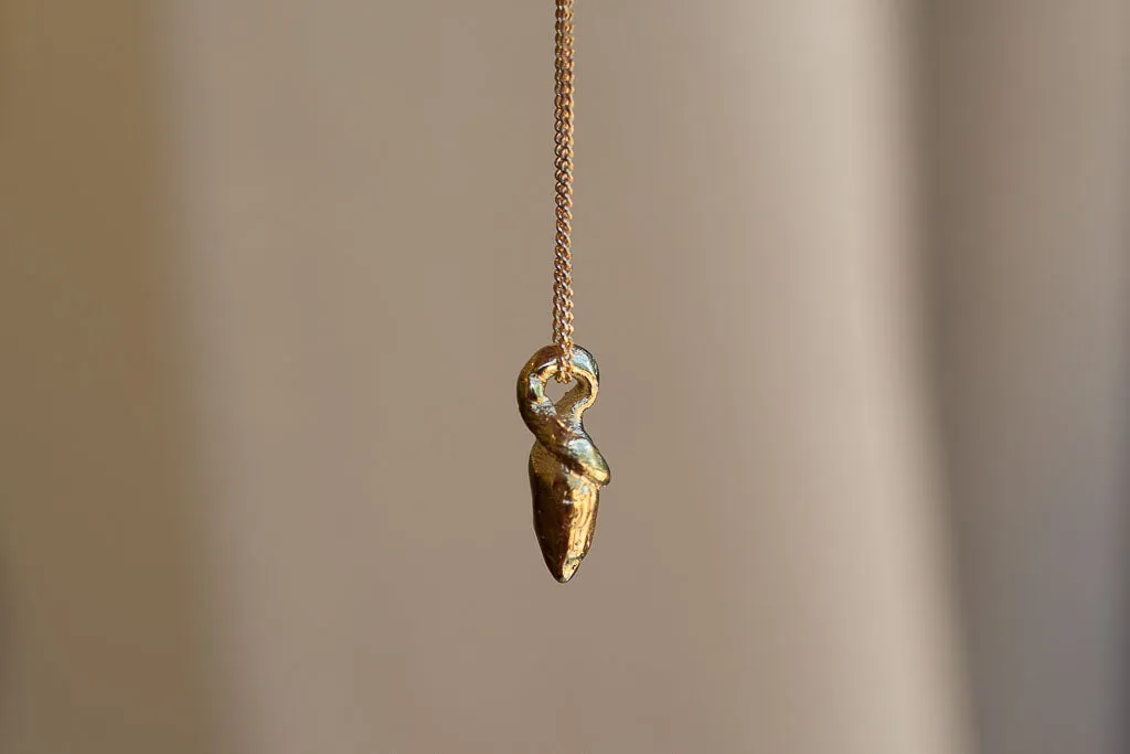 Grain Pendant - 9ct Yellow Gold with Diamonds sold by Sophie Divett Jewelry product image thumbnail 4