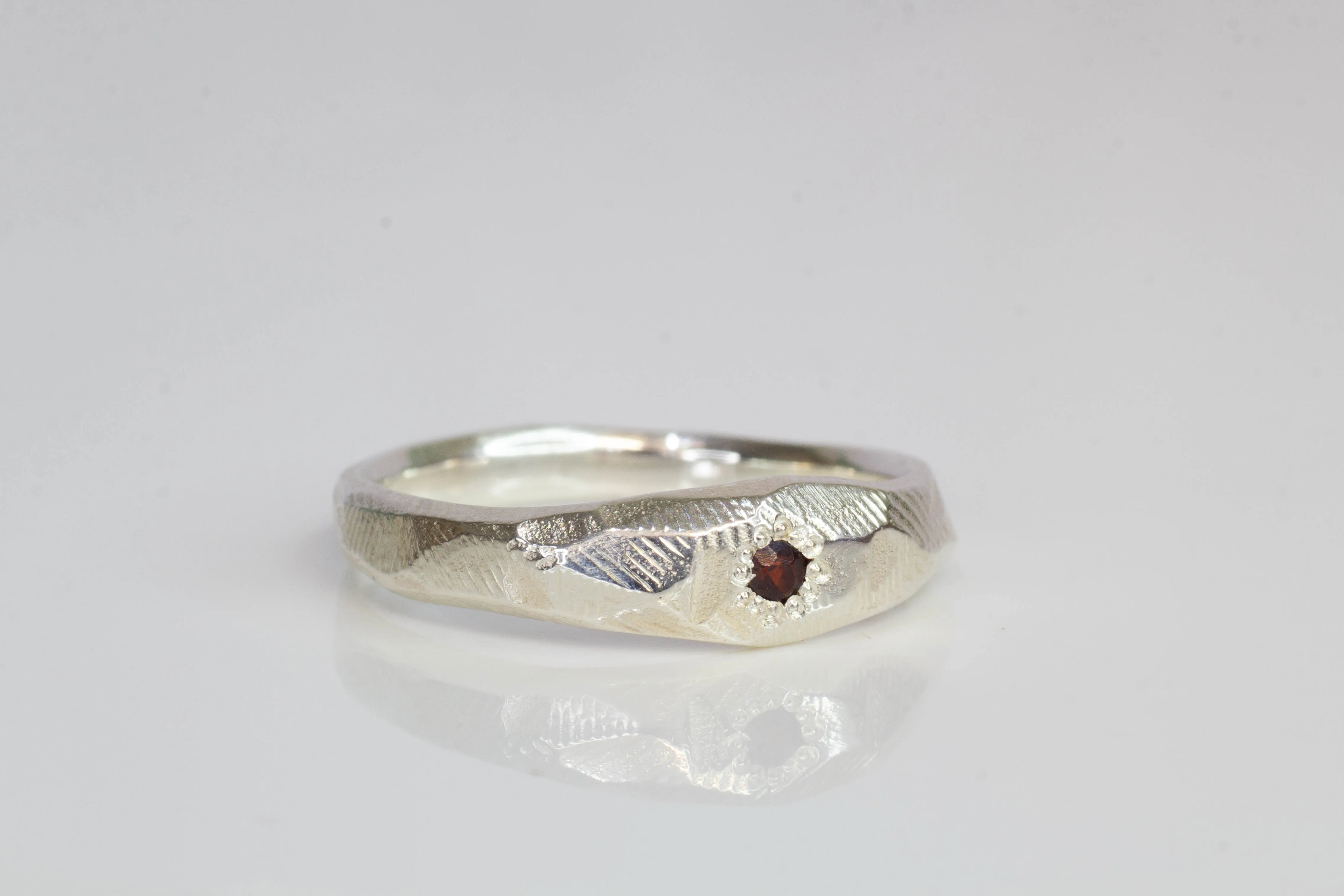 Hestia Ring - Sterling Silver with Garnet sold by Sophie Divett Jewelry product image thumbnail 4