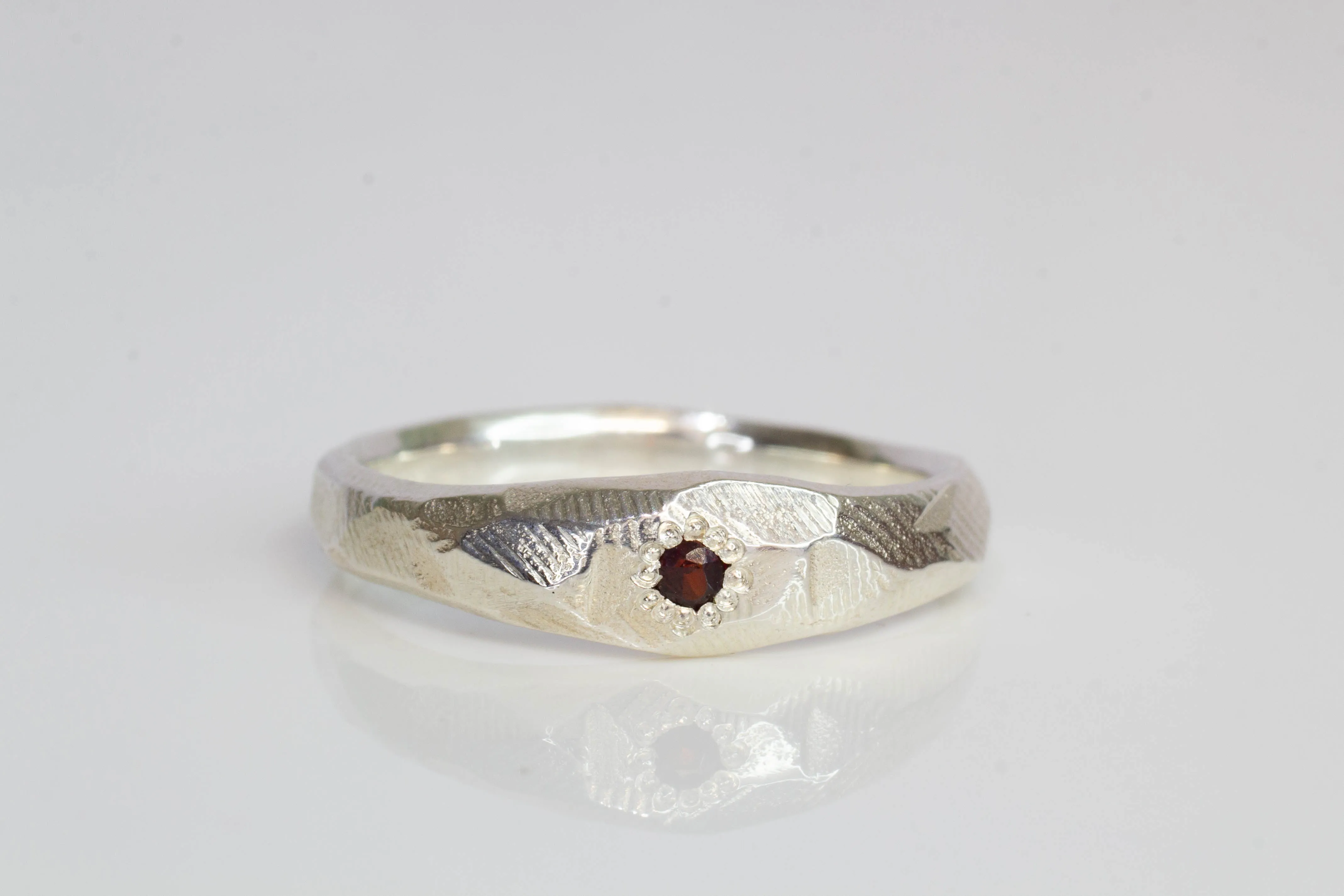 Hestia Ring - Sterling Silver with Garnet sold by Sophie Divett Jewelry product image thumbnail 3