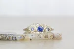 Artemis Ring - 9ct White Gold with Ceylon Sapphires sold by Sophie Divett Jewelry