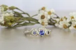 Artemis Ring - 9ct White Gold with Ceylon Sapphires sold by Sophie Divett Jewelry