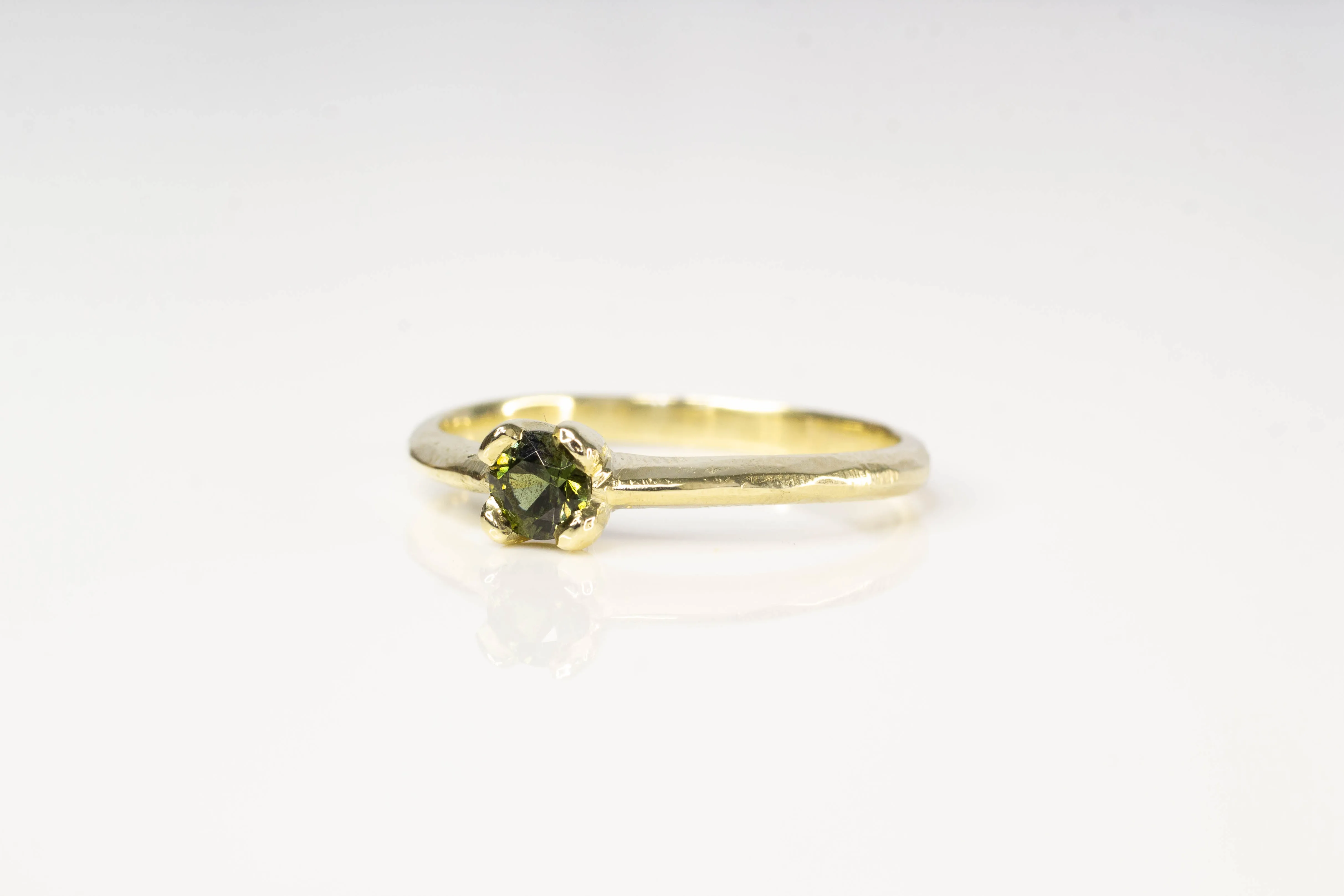 Droplet Ring - 14ct Yellow Gold with Green Sapphire sold by Sophie Divett Jewelry product image thumbnail 5