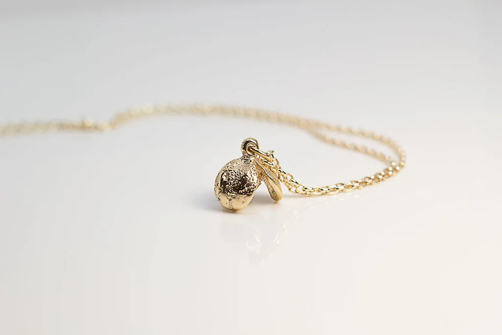 Pittosporum Seed Pod Necklace - Yellow Gold with Diamonds sold by Sophie Divett Jewelry product image thumbnail 4
