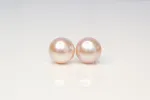 Button Pearl Studs - Natural - 10mm sold by Sophie Divett Jewelry