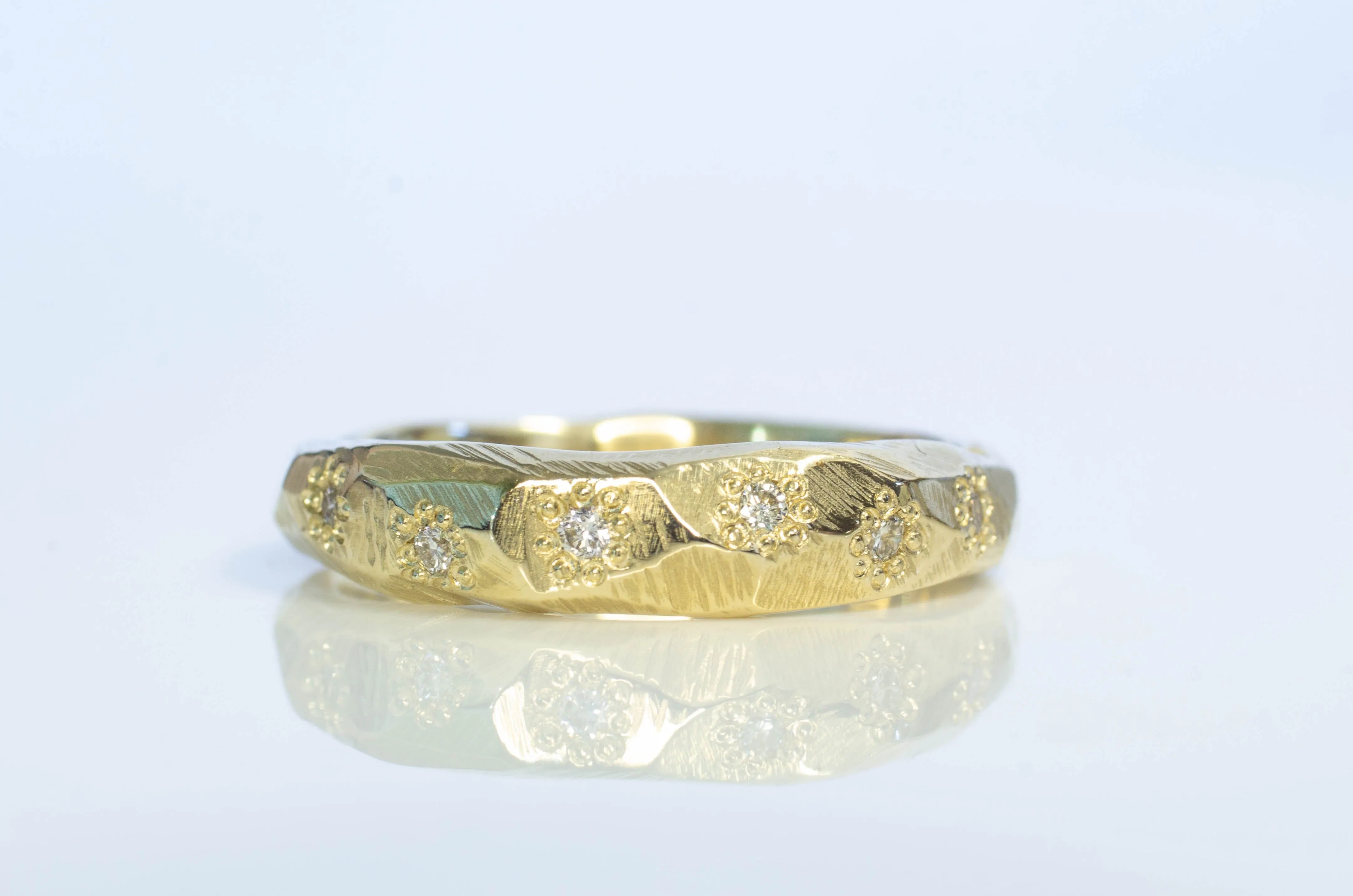 Hestia Ring - Gold with White Recycled Diamonds sold by Sophie Divett Jewelry product image thumbnail 2