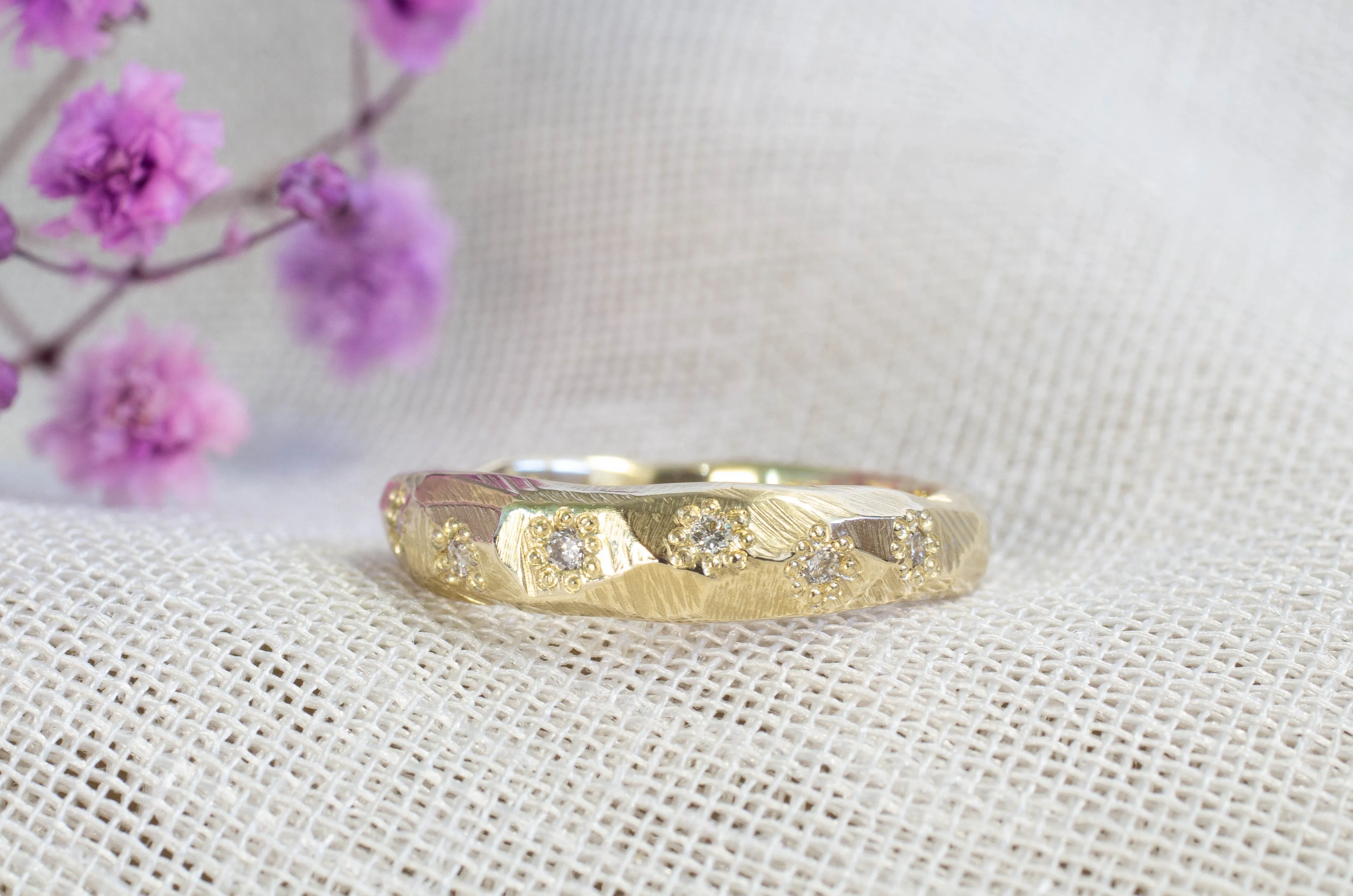 Hestia Ring - Gold with White Recycled Diamonds sold by Sophie Divett Jewelry product image thumbnail 4