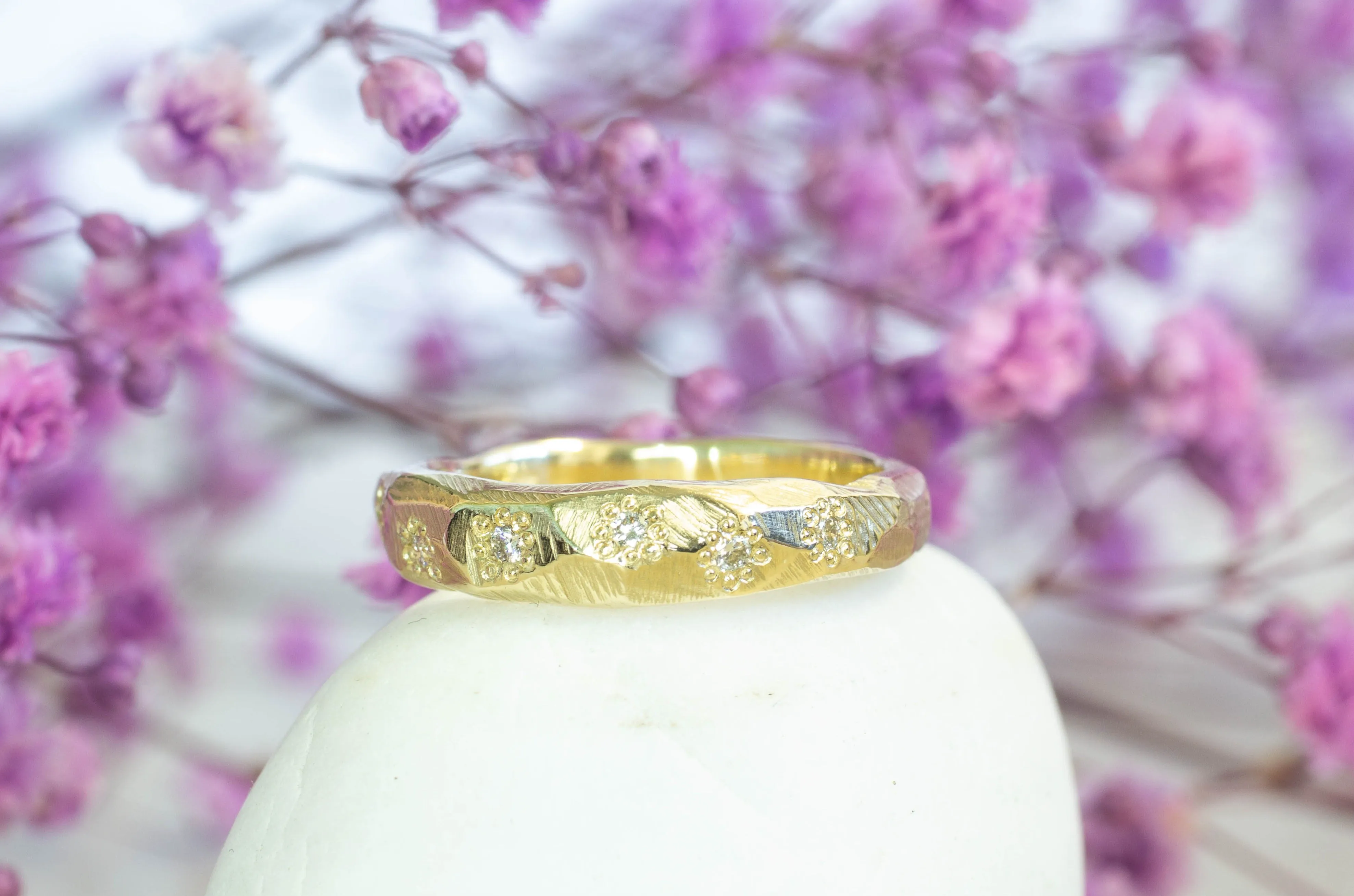 Hestia Ring - Gold with White Recycled Diamonds sold by Sophie Divett Jewelry product image thumbnail 3