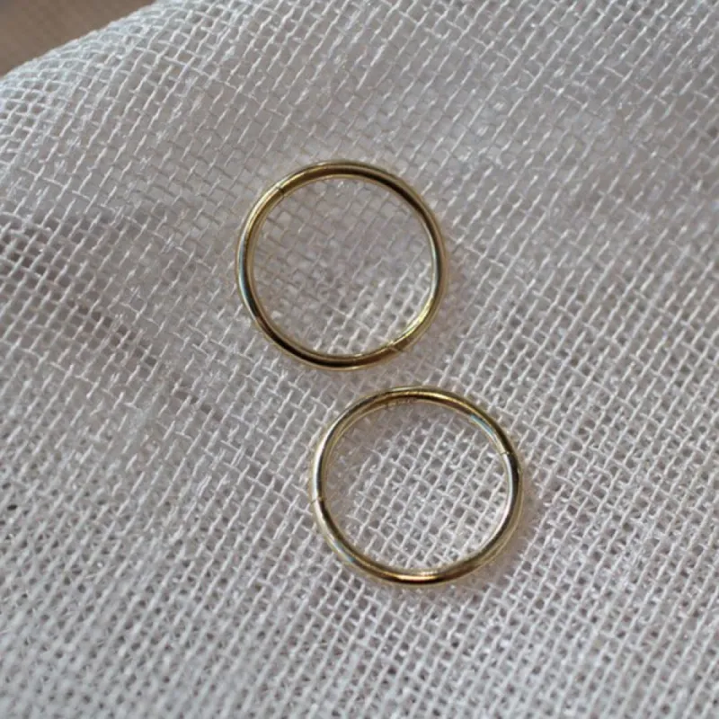 Plain Sleeper Earrings - 12mm - 9ct Yellow Gold sold by Sophie Divett Jewelry