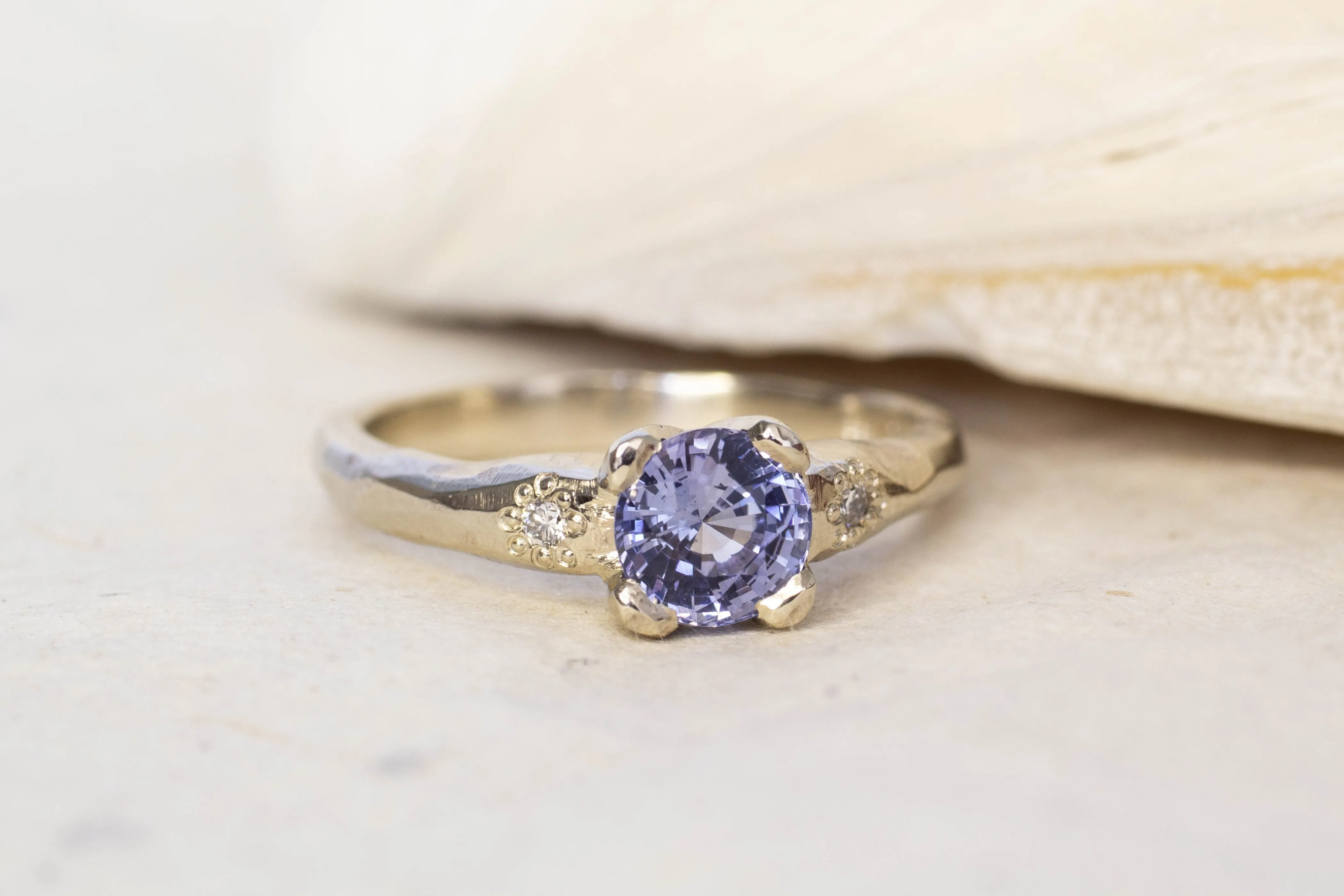 Mira Ring - 14ct White Gold with 1.04ct Ceylon Sapphire sold by Sophie Divett Jewelry product image thumbnail 3