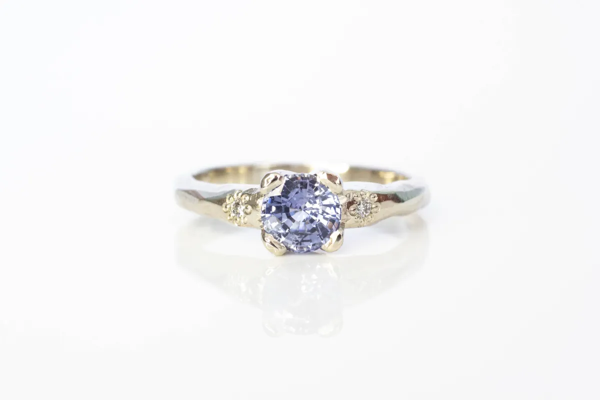 Mira Ring - 14ct White Gold with 1.04ct Ceylon Sapphire sold by Sophie Divett Jewelry